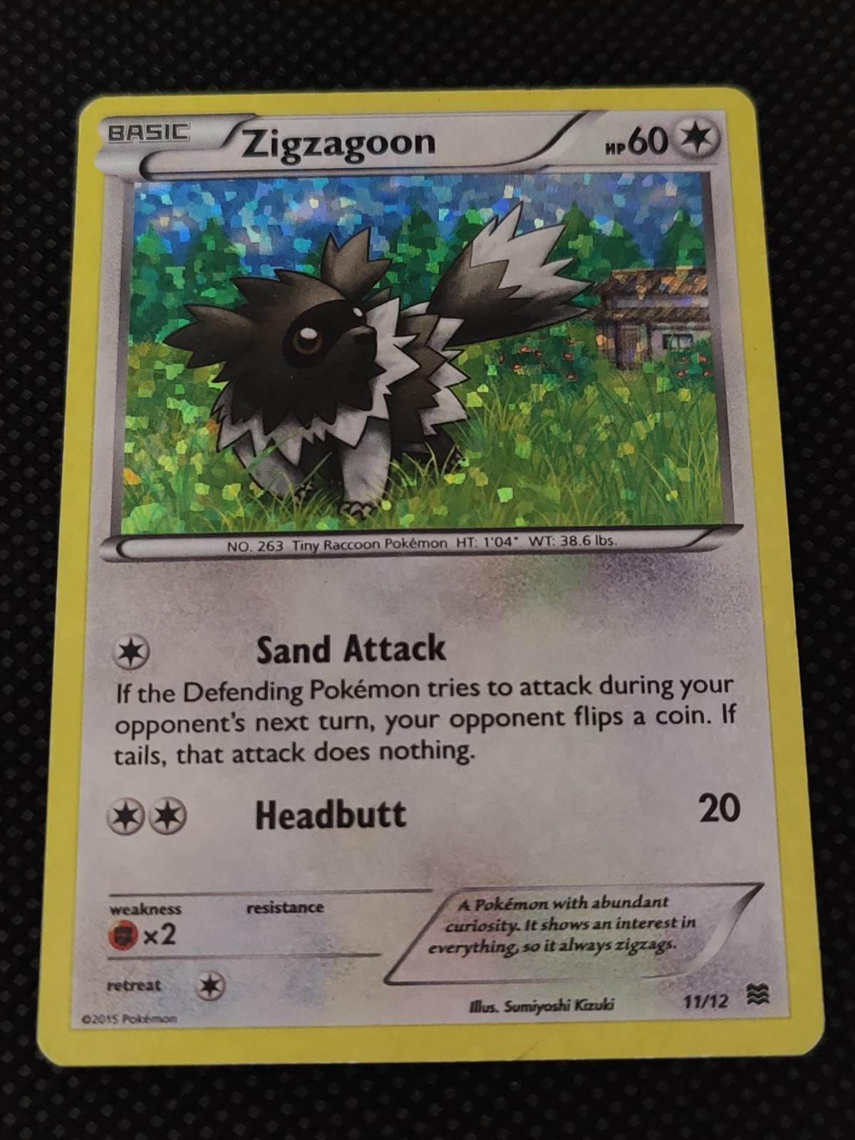 Zigzagoon 011/012 McDonald's Promos 2015 Holo