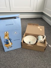 Wedgwood 2 Piece Christening Set Peter Rabbit Cup And Bowl