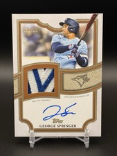 2026 Topps Series 1 Autograph Patch Card George Springer /50 TFAP-GSR Blue Jays