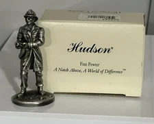 Firefighter Hudson Fine Pewter #7169 1995 Figure Fireman 3.25” New Collectible