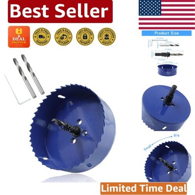 Versatile 4 1/8 Inch Bi-Metal Hole Cutter for Wood, Plastic & Drywall Cutting
