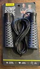 JUMP ROPE by Beyond Fit 9FT Black with textured hand grips and lightweight NEW