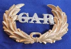 Late 1800s GAR Civil War Veteran's Cap Badge Pin grand Army of the Republic
