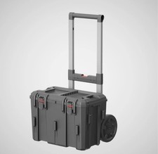 Modular Rolling Tool Storage Base Box With Telescoping Handle And Wheels