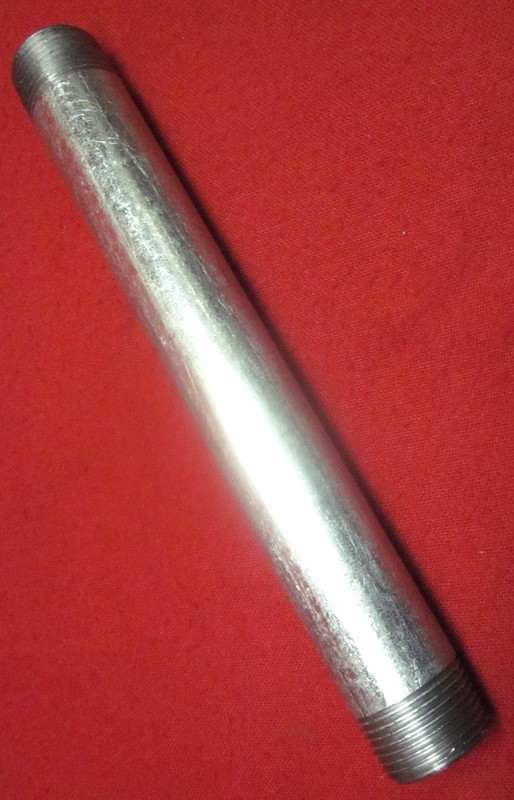 3/4" By 8" Long Galvanized Pipe Nipple - Pack of 10