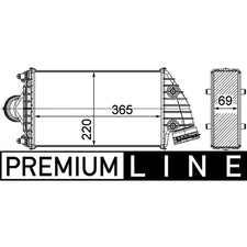 1X INTAKE AIR COOLER FITS: PORSCHE 911 3.6 03/06-12/12 NEW