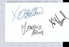 The Gossip Hand Signed White Card Music for Men Genuine Autograph + COA