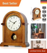 Standuhr Kaminuhr Holz Vintage mit Pendel Schlagwerk Quarz Wohnzimmer