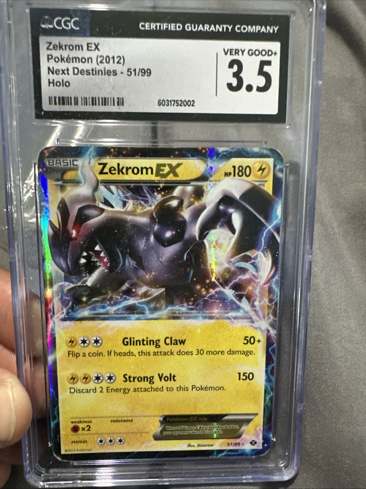 Pokémon TCG Zekrom Ex Holo 51/99 Next Destinies