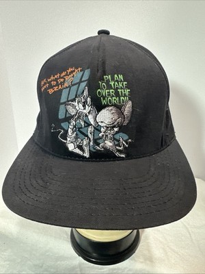 Vtg Warner Bros NWT 1991 Animaniacs Pinky And The Brain Snapback Hat