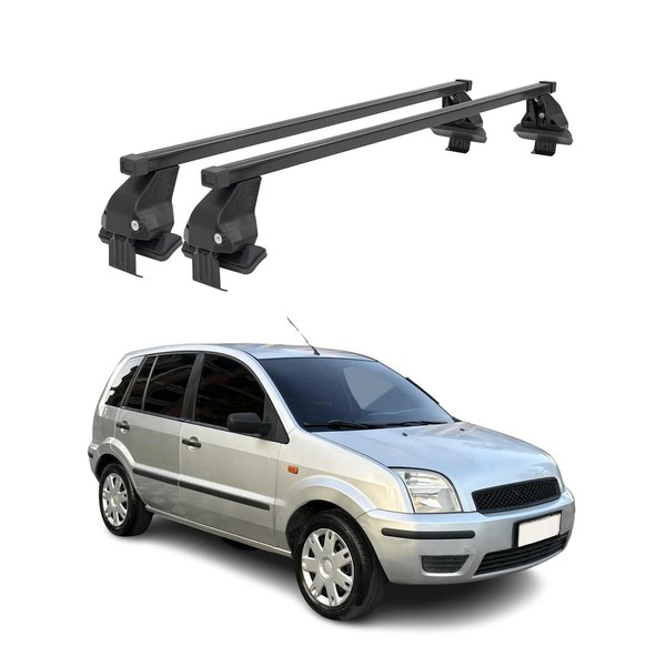 Menabo DachträGer GrundtäGer FüR Ford Fusion 2002-2012 50Kg Stahl Schwarz 2 Tlg-image