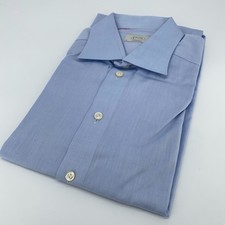 Eton Dress Shirt Mens 16-41 Blue Long Sleeve Contemporary Fit Collared Button Up