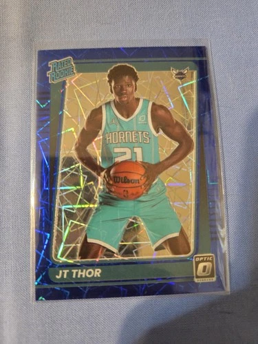 2021-22 Panini Donruss Optic - Rated Rookie JT Thor #172 Blue Velocity Prizm...