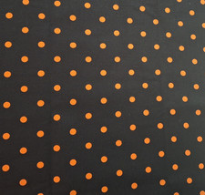NEW 1 Yd Precut Halloween Fabric 100 cotton David Textiles orange black