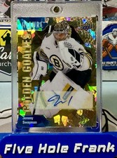 2023-24 Upper Deck Allure - Golden Goalies Jeremy Swayman #GG-12 Autographs (AU)