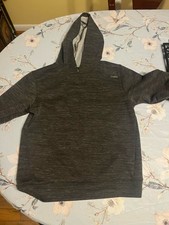Women's Gray Heathered Pullover Hoodie, Long Sleeve Jersey Sweatshirt, Size S