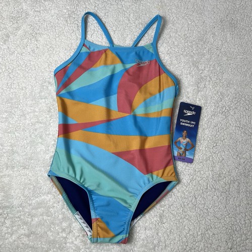 Speedo Youth 1 Pc Swimsuit UPF 50+ Chlorine Resistant Silicone Gripper XS 5/6 - Picture 10 of 11