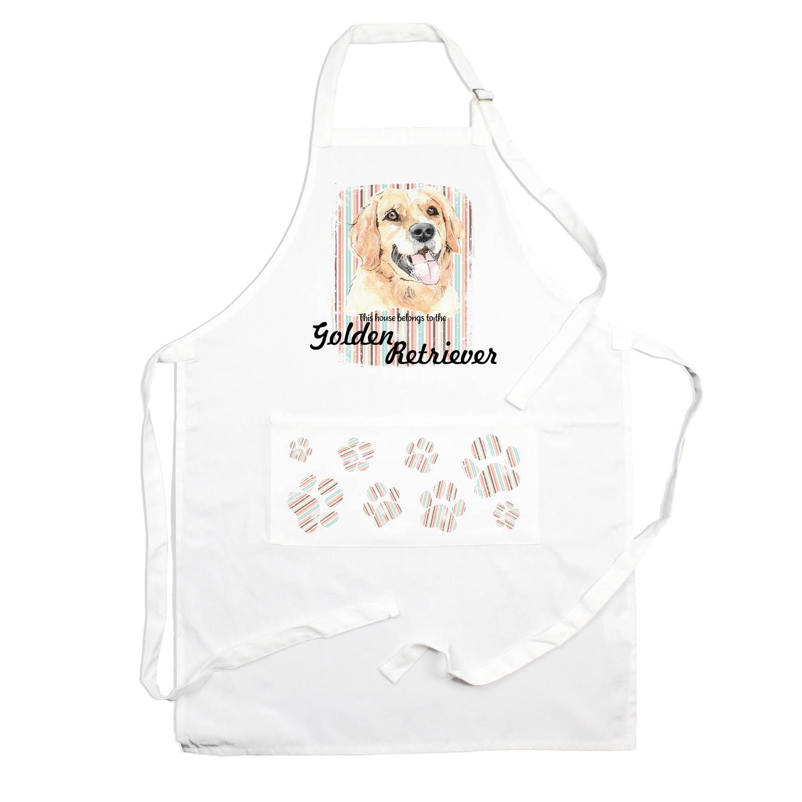 Golden Retriever Apron - Novelty Kitchen Gift for Dog Lovers