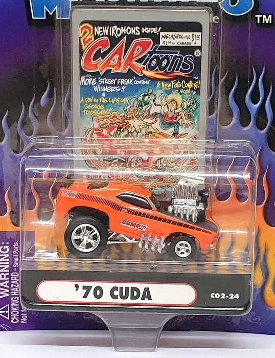 Muscle Machines 1/64 Scale 71171 C02-24 - 1970 Plymouth Cuda - Orange - Image 3 of 4