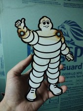 Vintage Porcelain Enamel Michelin Man Tires Advertising Sign