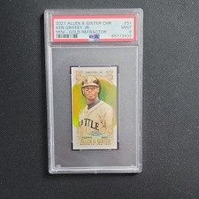 2021 Topps Allen & Ginter Chrome Ken Griffey Jr Mini Gold Refractor /50 PSA 9