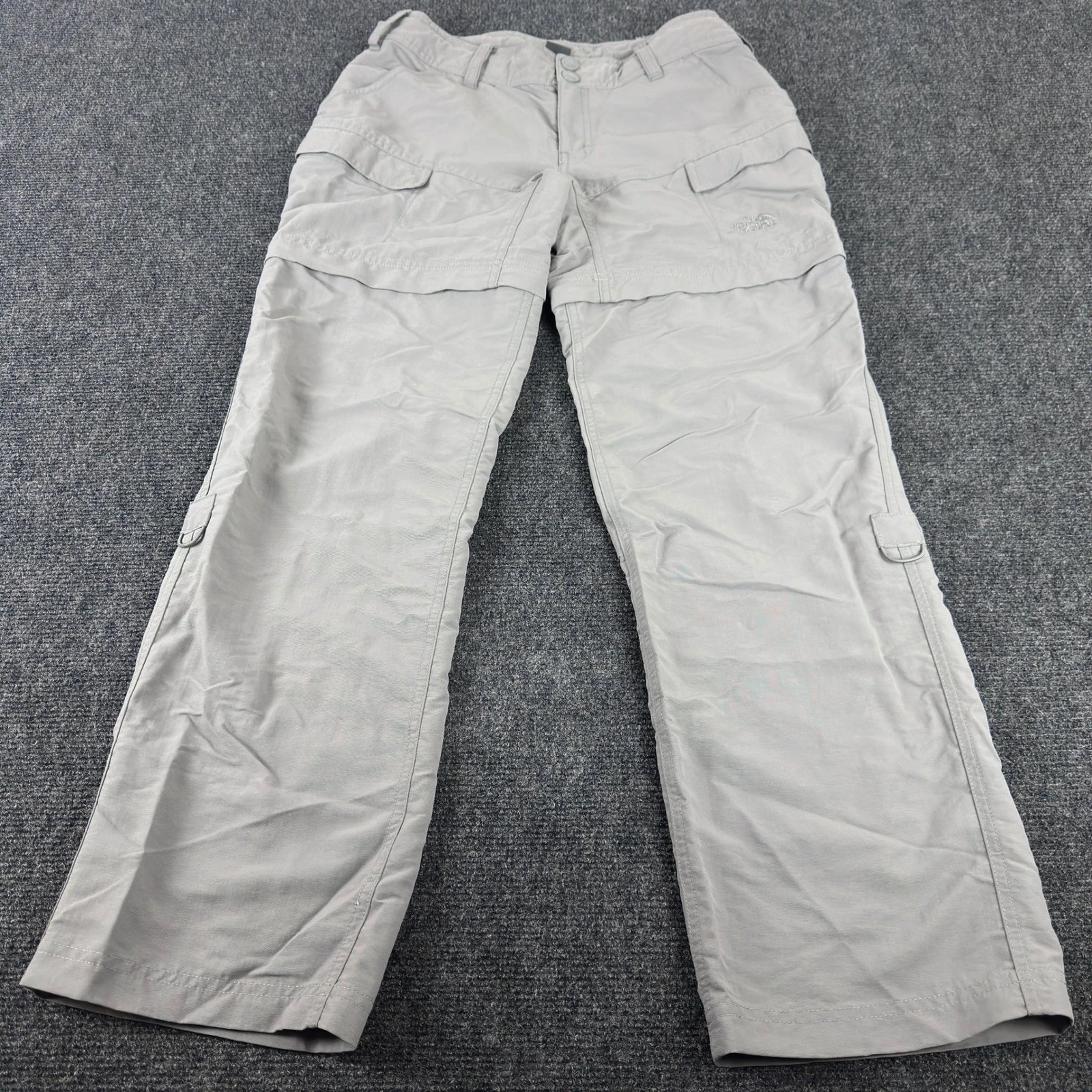 The North Face Convertible Hiking Pants Gray Zip Off Cargo Outdoor Mens 31x31