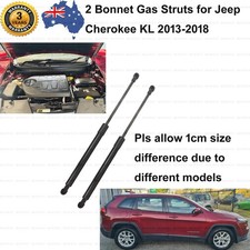 2 Bonnet Gas Struts for Jeep Cherokee KL 2014-2018 Front Hood Lift Support Stay
