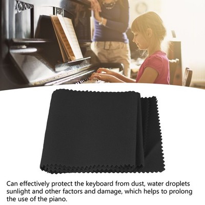 Black Soft Piano Keyboard Dust Cover Protective Dust Cover For 88 Keys Electroni