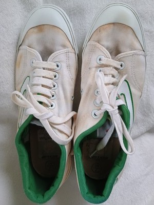 Dunlop Green Flash Women's Trainers Sneakers Size Vintage White