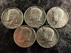 1965-1969 Kennedy Half Dollar 40% Silver Lot of 5 Coins - $2.50 face value