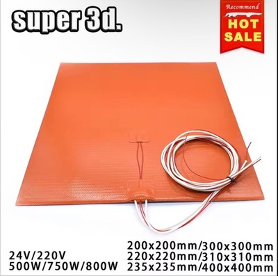 Silikon Heizbettunterlage 24V/220V 220-400mm für Ender 3 CR-10 3D Drucker