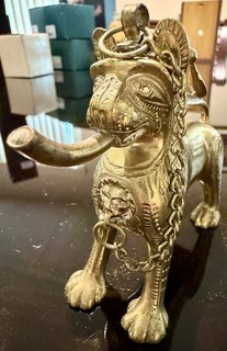 Erhard & Söhne Aquamanile Brass Lion Table Lighter Never Used A