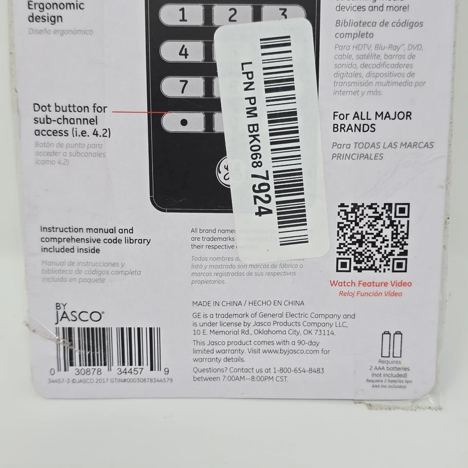 Universal Remote GE Pro 4 Device Designer Finish For All Major Brands - Image 4 of 4