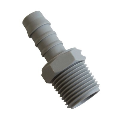 Tefen Fitting Male Straight Hose Connector 1/4in. ID x 1/2in. NPT 10 Pack