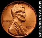 1958 Lincoln Wheat Cent- Choice Gem Brilliant Unc Luster No Reserve #J7266