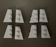 LEGO 4-pairs left/right Light Bluish Gray, Wedge, Plate 3 x 2 FREE SHIPPING