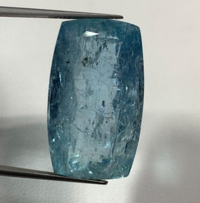 Very Unique Quality Aquamarine Sky Blue Faceted Cut Rectangle Shape 11x19.5 MM