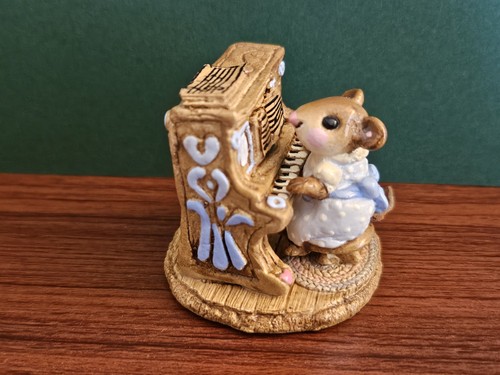 Wee Forest Folk Mouse Pianist (M-030) Annette Petersen - Blue Dress 1978 - Mint!