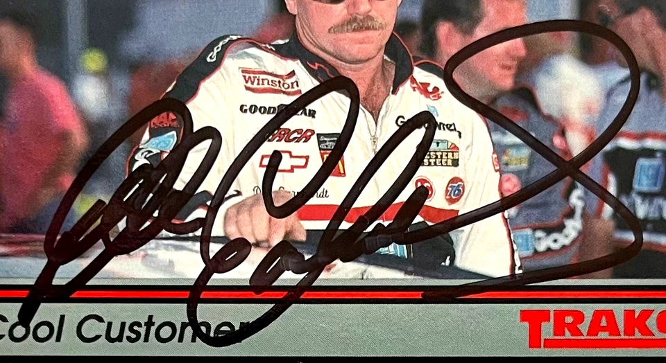 Dale Earnhardt NASCAR 1991 Traks Team Set #18 Cool Customer Autographed Signed - Image 2 of 4