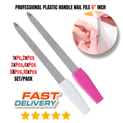 Kleine Metall Nagelfeile 6'' Diamant bestäubt grobe Nagelfeilen Maniküre Pediküre Werkzeug