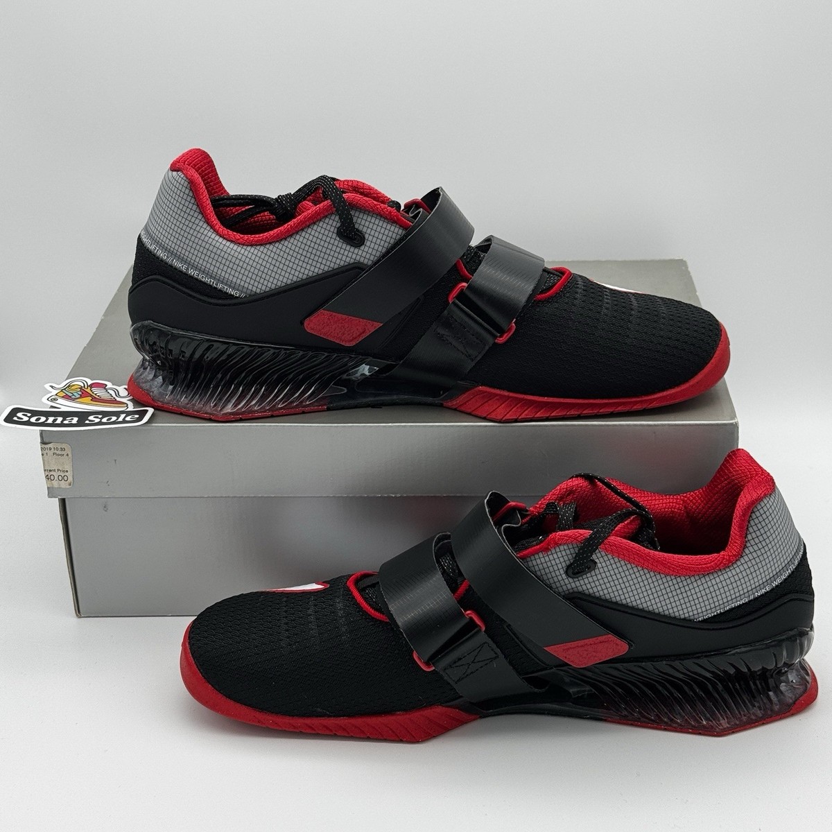 Nike Romaleos 4 Black Red White Weightlifting CD3463-003 Men\'s Size 12 NIB Nike Romaleos 4 Black University Red Weightlifting Shoes  main image 3