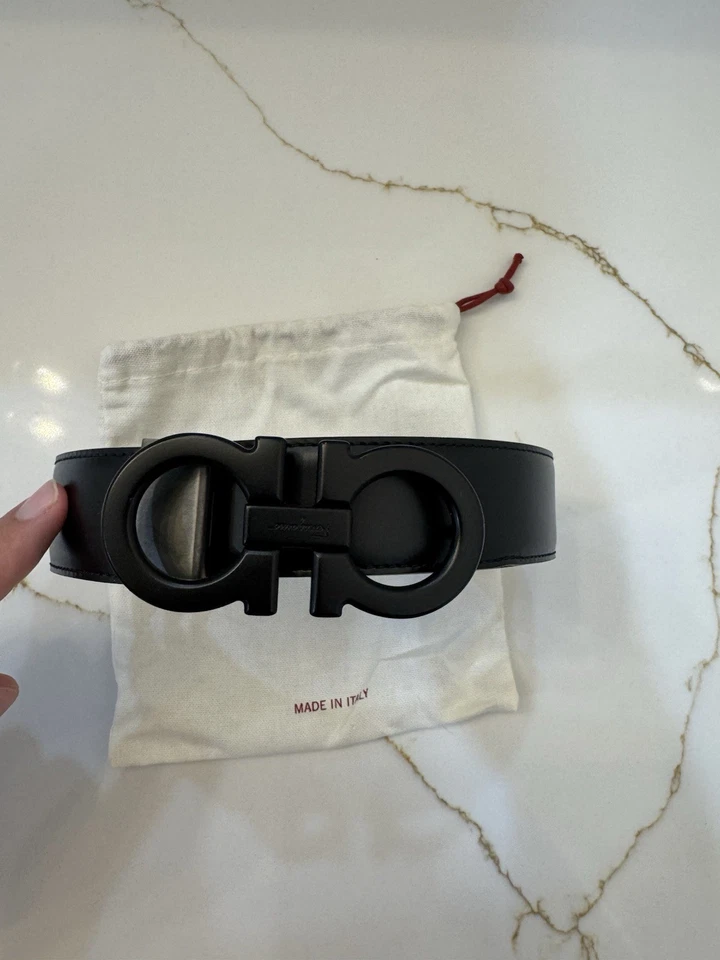 Auténtico Cinturón Negro Salvatore Ferragamo EE. UU. Talla 36-38 Foto 2 de 4