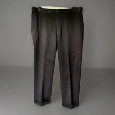 Savane Men’s 36 X 29 Tech Works Luster Twill Relaxed Fit Flat Front Black Pants