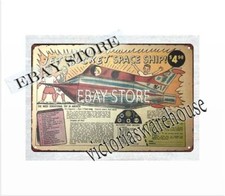 all metal wall art 1958 JET ROCKET SPACE SHIP metal tin sign