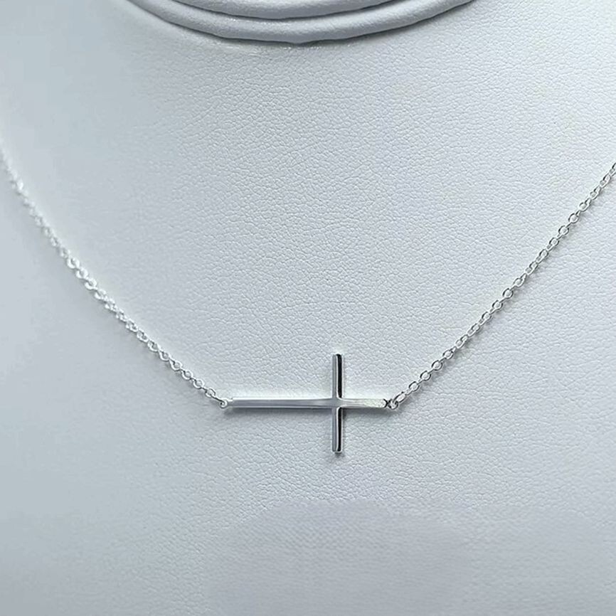 Women's Sterling Silver 925 Cross Pendant 16-18