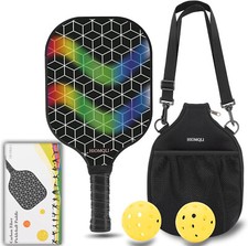 Carbon Fiber Pickleball Paddle and Carry Bag, Lightweight Professional, B08