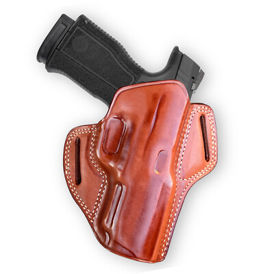 Leather Pancake Belt Holster Fits, Steyr L9-A2 MF 9mm Large 4.5'' Barrel #1558#