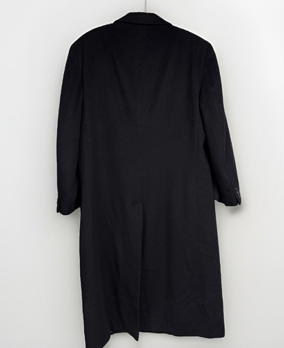 Burberrys’ London Mens Wool Tailored Coat Navy Double Breasted OverCoat Large - Picture 4 of 13