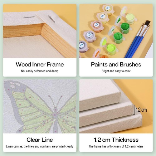 Painting by Numbers Cocktails,6Pieces for DIY,Hand-Painted Oil Painting Set New - Foto 14 di 29