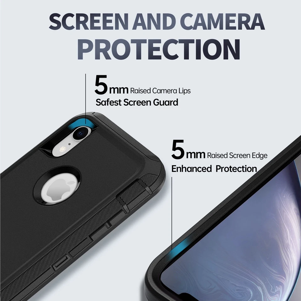 For Apple iPhone XR Xs Max Case Cover Shockproof Series Fits Defender Belt Clip - Image 4 of 4